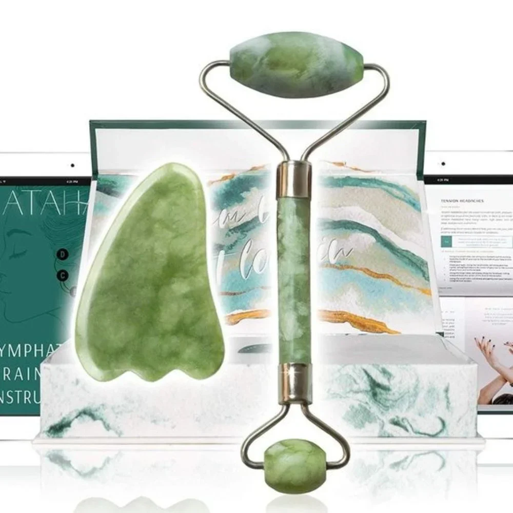 NEW Natural Jade Roller & Gua Sha for Glowing Skin